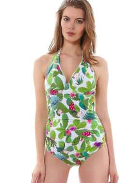 Freya Cactus 3882 Underwired Padded Halterneck Swimsuit Swimming Costume  - Lime Fizz Green
