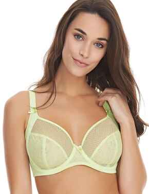 Freya Lingerie Hero 1841 1842 Underwired Side Support Balcony Plunge Bra  - Pistachio