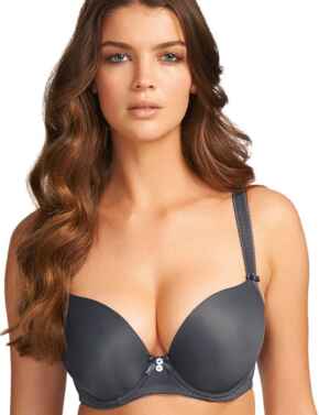 Freya Lingerie 4234 Deco Underwired Moulded Plunge Bra - Charcoal
