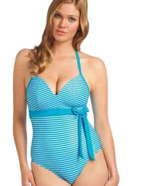 Freya Swimwear Tootsie 3604 Soft Cup Halterneck Swimming Costume Swimsuit  - Azure