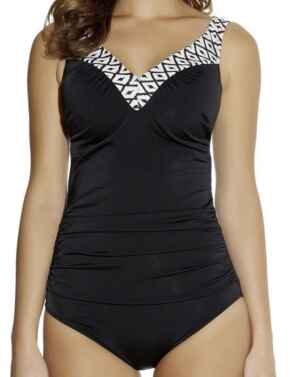 Fantasie Swimwear Tanzania 6024 Soft Cup Molded Swimsuit - Black Cream
