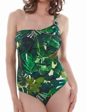 Fantasie Swimwear Kuranda Underwired Asymmetric Swimsuit Deep Jungle 6130 - Deep Jungle