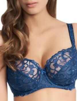 Fauve Chloe Underwired Non Padded Balcony Bra 0312 Electric Blue - Electric Blue