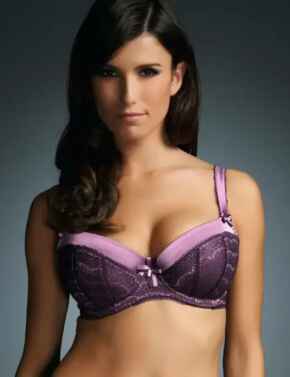 Fauve Coco Padded Underwired Half Cup Bra 0251 Mulberry