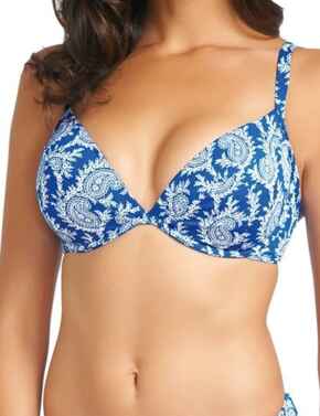 Fantasie Kashmir Underwired Plunge Bikini Top 5743 Windsor Blue - Windsor Blue