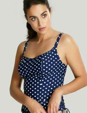 Womens Swimwear Tankini Bikini Panache Anya Spot Tankini Top SW1011 Navy Ivory - Navy/Ivory