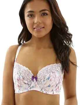 Cleo by Panache Kayla Underwired Balcony Bra 9221 White Multi - White Multi