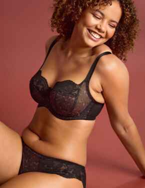 Panache Nina Balcony Bra 10941 Black Leopard - Black Leopard