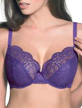 Panache Lingerie Superbra Andorra 5676 Underwired Plunge Bra In  - Purple