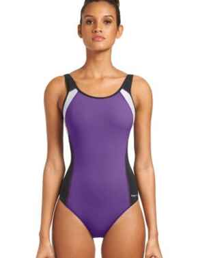 Freya Active Underwired Moulded Swimsuit Sports Swimming Costume 3991 - Purple Rain