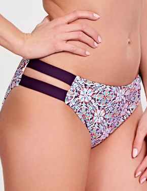 Bikini Brief Panache Nina Split Side Bikini Brief 1068 Swimwear Auber Multi - Auber Multi