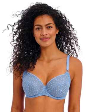 Underwired Side Support Bra Freya Starlight Non Padded Bra 5201-02 Cornflower