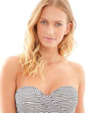 Bandeau Bikini Top Panache Anya Strip Bandeau Bikini Top SW0893 Black/White