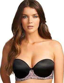 Underwired Moulded Strapless Bra Freya Lingerie Deco Darling 1773  - Black