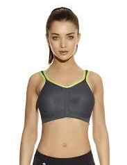 Freya Active Non Wired Sports Bra Activewear 4391 Charcoal Lime