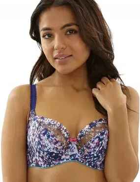 Cleo by Panache Lingerie Minnie 7431 Underwired Balconnet Bra - Navy Multi
