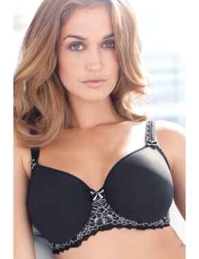Plus Size Bras Lingerie Fantasie Rebecca Underwired Nouveau Spacer Moulded Bra 2042 Ivory - Black