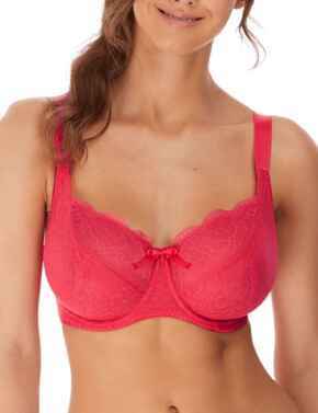 Womens Underwear Bras Plus Size Freya Fancies Underwired Balcony Bra 1012  - Sugar Coral