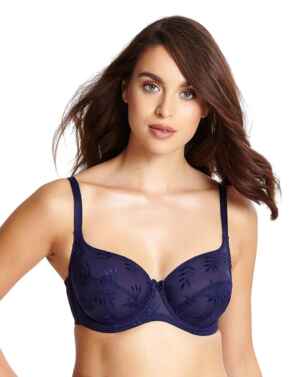 Panache Tango Balcony Bra 3251 Underwired Non Padded Bra Supportive Womens Lingerie  - Navy