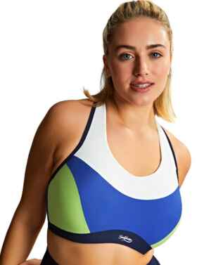 Sculptresse by Panache Upbeat Wired Sports Bra Blue 9442 Womens Sportswear 