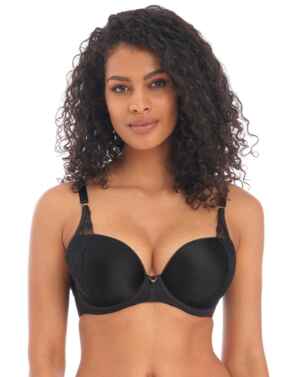 Freya Temptress Moulded Plunge Bra 400131 Underwired Bra Black