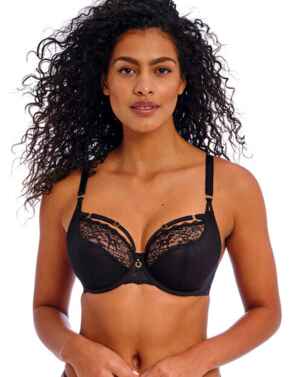 Freya Temptress Underwired Plunge Bra 400102 Non Padded Black