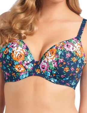 Freya Memphis Underwired Plunge Bikini Top 3643 Swimwear Multi - Blue