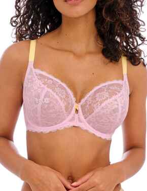 Freya Offbeat Underwired Plunge Bra 5452 Non Padded Bra Maroon - Macaron