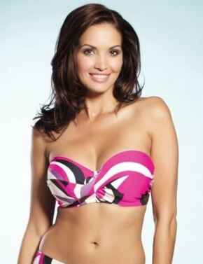 Fantasie Athens Underwired Bandeau Bikini Top 5392 Pink Flambe - Pink Flambe