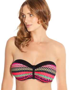 Fantasie Swimwear Paphos 6083 Underwired Gathered Bandeau Bikini Top - Multi Paradise