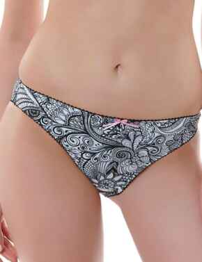 Freya Lingerie Zentangle Brief Knickers - Monochrome Black