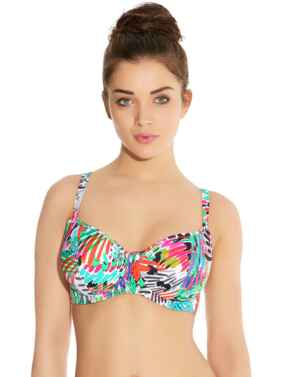 Freya Swimwear Mardi Gras 3781 Underwired Sweetheart Padded Bikini Top  - Carnival Print Multi