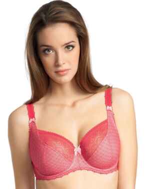 Freya Lingerie Gem Underwired Balcony Balconette Non Padded Lace Bra - Rouge Red