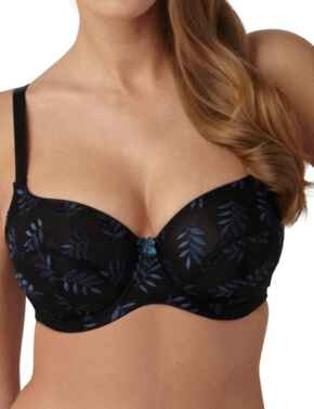 Panache Lingerie Tango 9071 Underwired Non Padded Balconette Bra - Black Teal