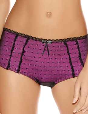 Womens Knickers Panties Freya Rosie Short Brief Knickers - Fuchsia Purple