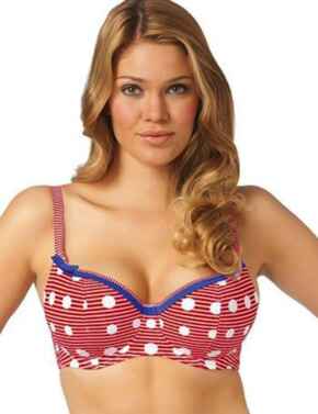 Freya Swimwear Hello Sailor 3465 Underwired Padded Sweetheart Bikini Top - Red