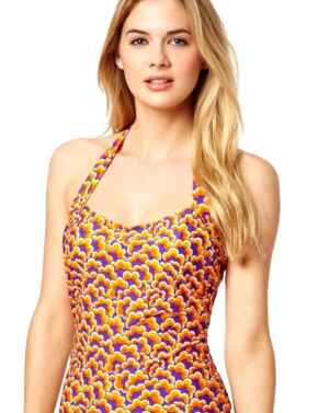 Freya Swimwear Boogie Underwired Halterneck Tankini Top in Firefly 3393   - Orange