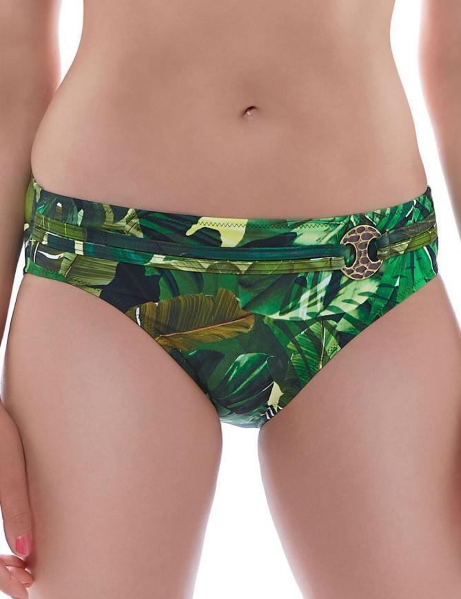 Fantasie Swimwear Kuranda 6128 Mid Rise Bikini Brief - Deep Jungle Green