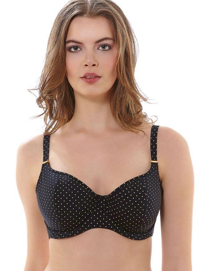 Freya Swimwear Sagittarius 3887 Underwired Padded Sweetheart Bikini Top  - Black