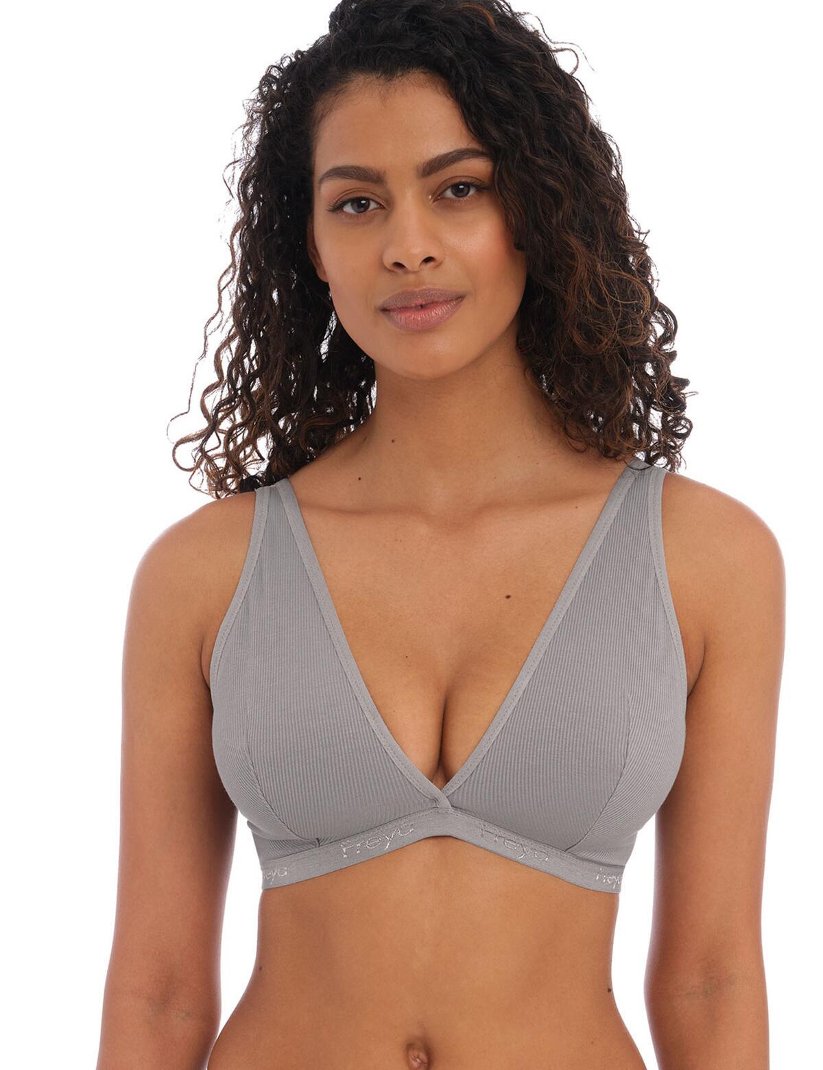 Freya Chill Non Wired Bralette Soft Triangle Top 401317 Cool Grey - Cool Grey