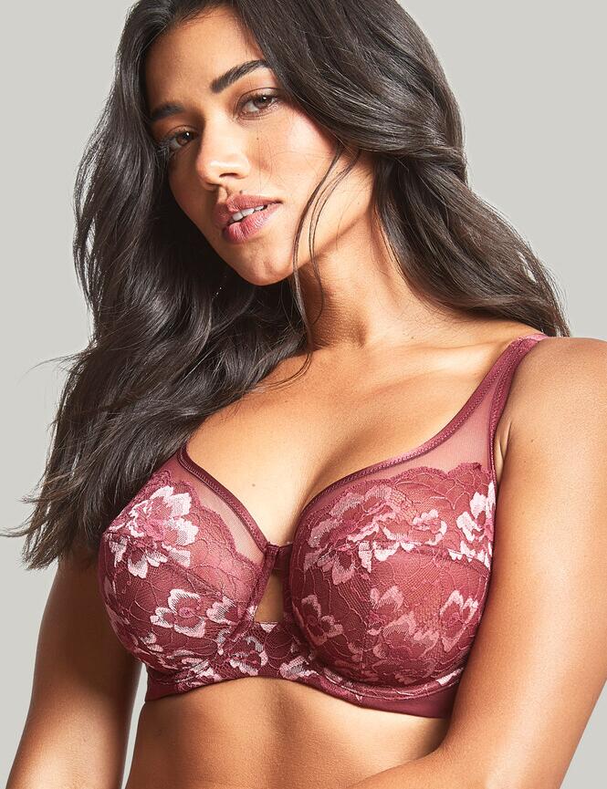 Panache Sabrina Balconette Non Padded High Apex Bra 10631 Red Rose - Red Rose