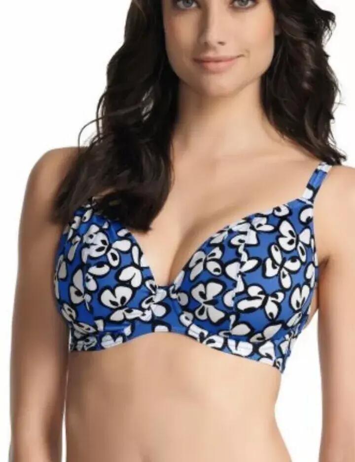 Freya Madam Butterfly Plunge Bikini Top 3490 3492 Swimwear Cobalt