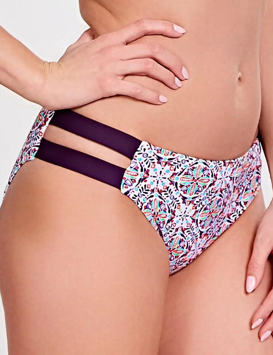Bikini Brief Panache Nina Split Side Bikini Brief 1068 Swimwear Auber Multi - Auber Multi
