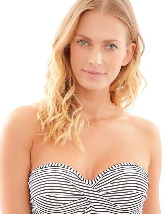 Bandeau Bikini Top Panache Anya Stripe Bandeau Bikini Top SW0893 Black/White