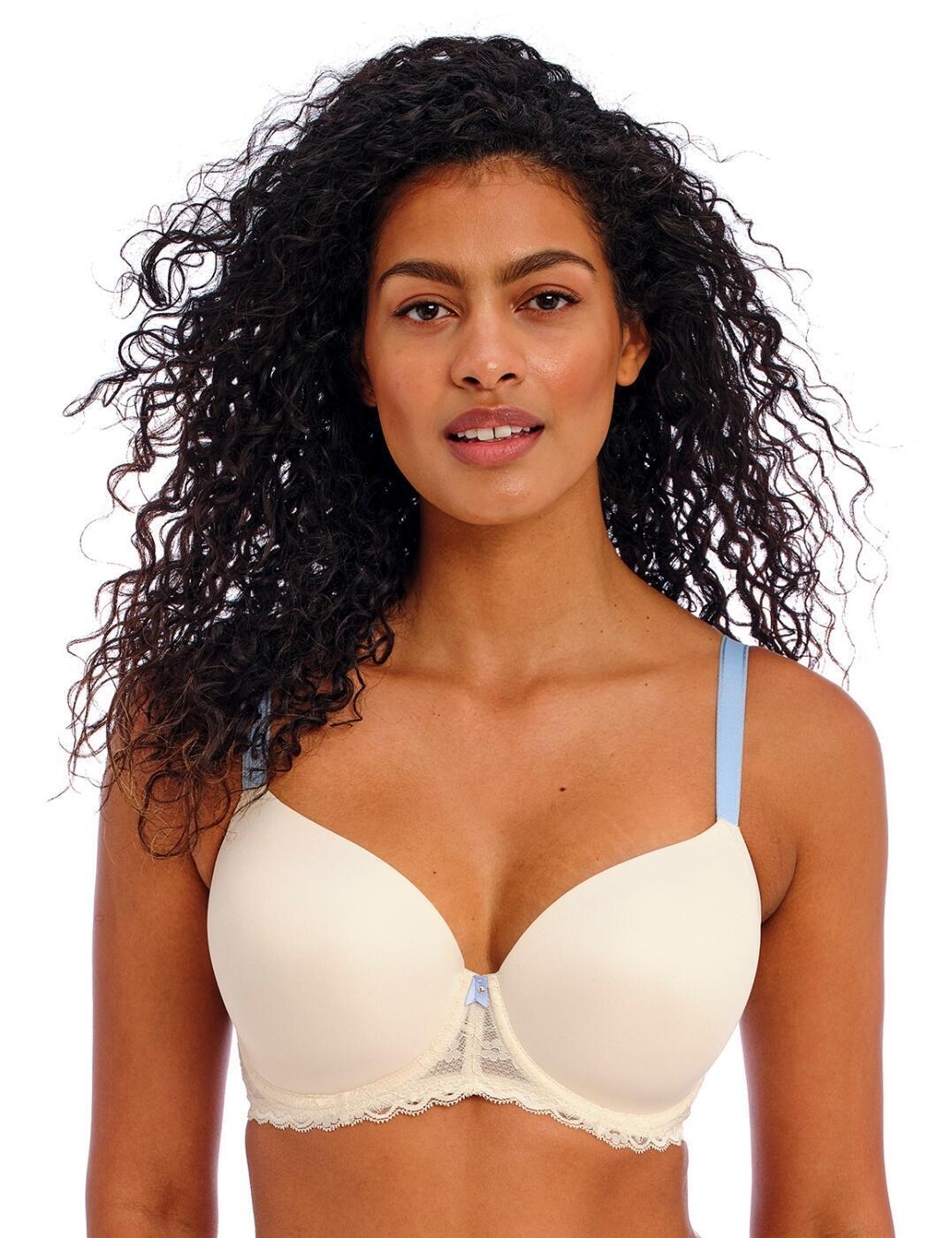 Plunge Moulded Bra Freya Offbeat Underwired T-Shirt Bra 5450 Something Blue - Something Blue