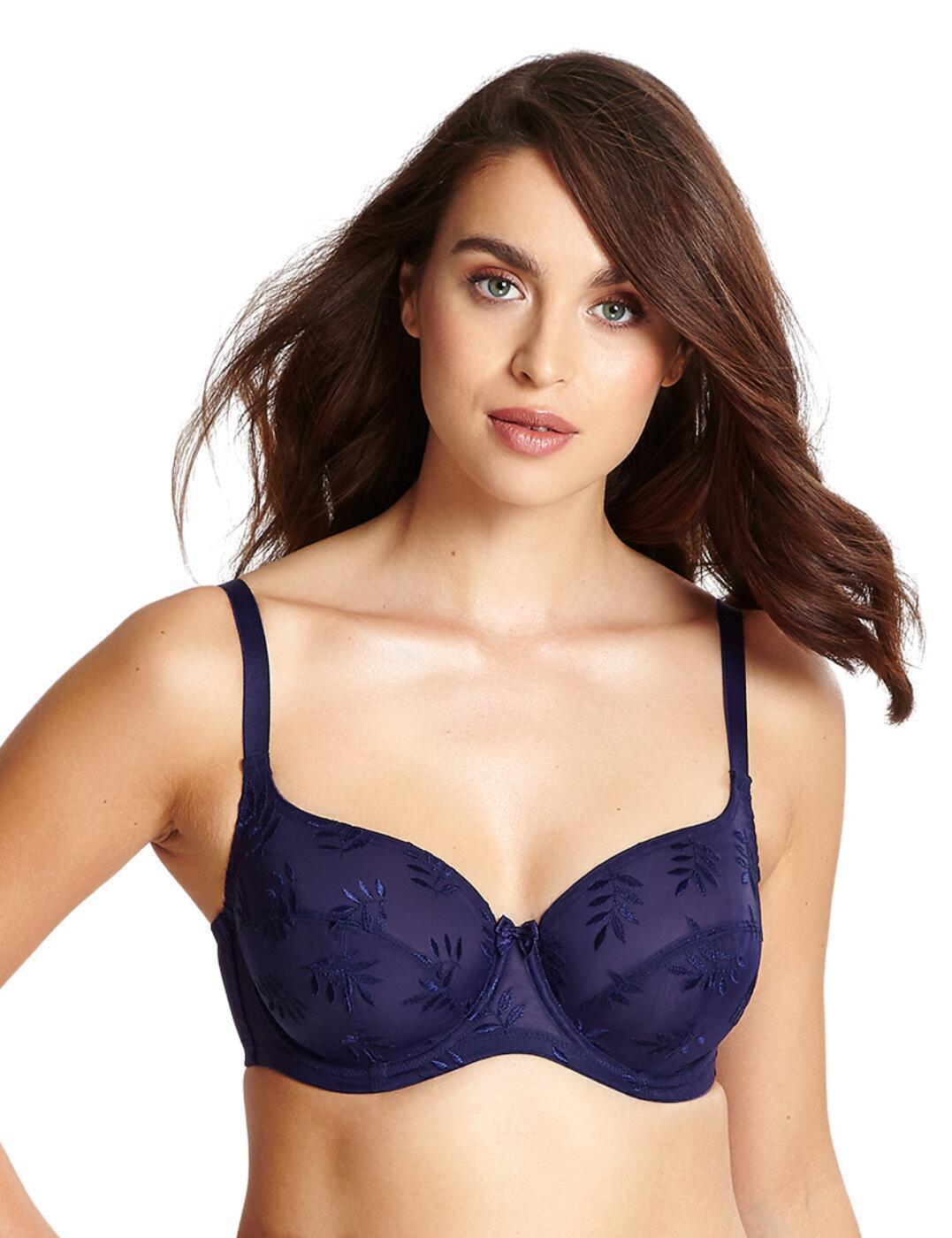 Panache Tango Balcony Bra 3251 Underwired Non Padded Bra Supportive Womens Lingerie  - Navy