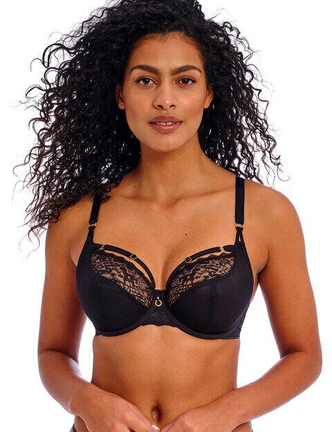 Freya Temptress Underwired Plunge Bra 400102 Non Padded Black