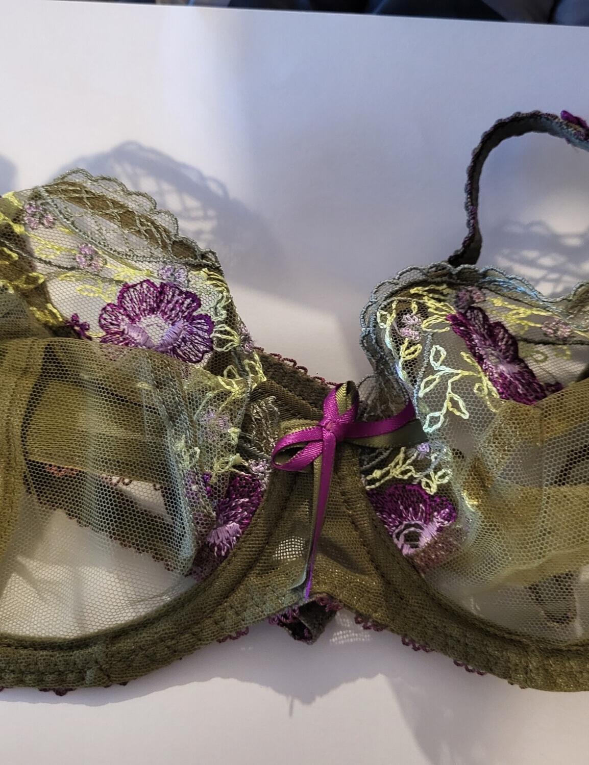 Freya Eleanor Underwired Plunge Bra 1231 Non Padded Bra Green