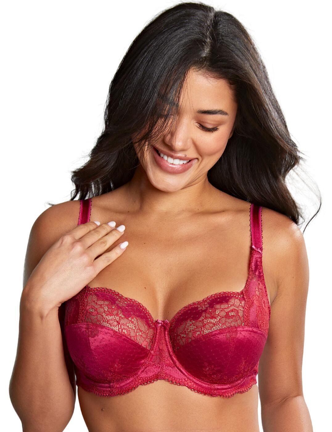 Panache Clara Full Cup Bra 7255 Underwired Non Padded Bra Orchid Red - Orchid Red