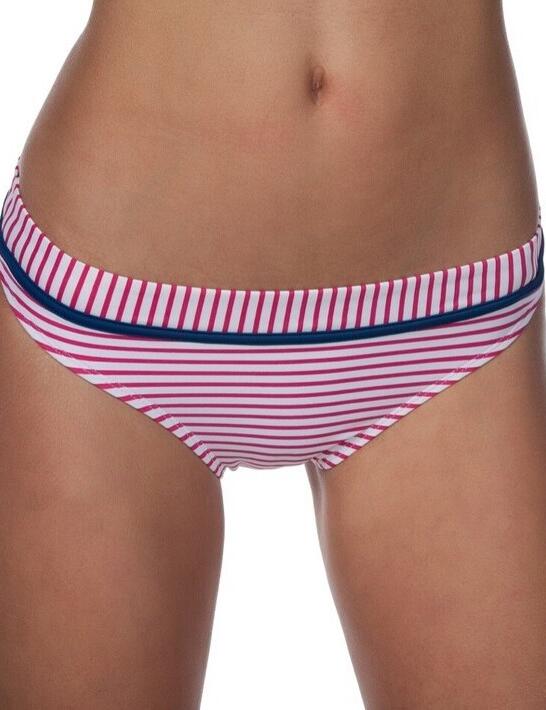 Cleo by Panache Lucille Classic Bikini Brief CW0069 Strawberry/Blue/White - Strawberry